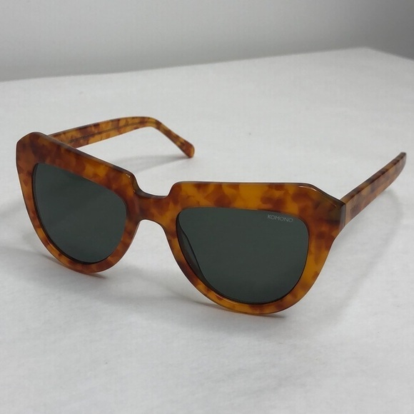 NEW KOMONO Stella Caramel Demi sunglasses cat eye brown orange